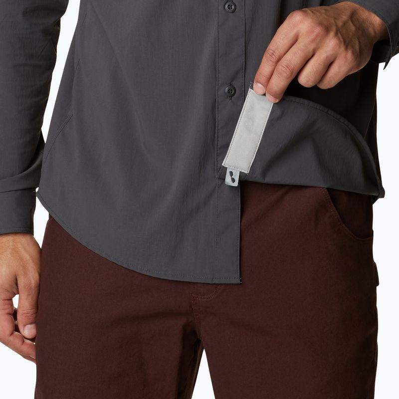 Tricou pentru bărbați Columbia Newton Ridge II LS gri-închis 2012971 6