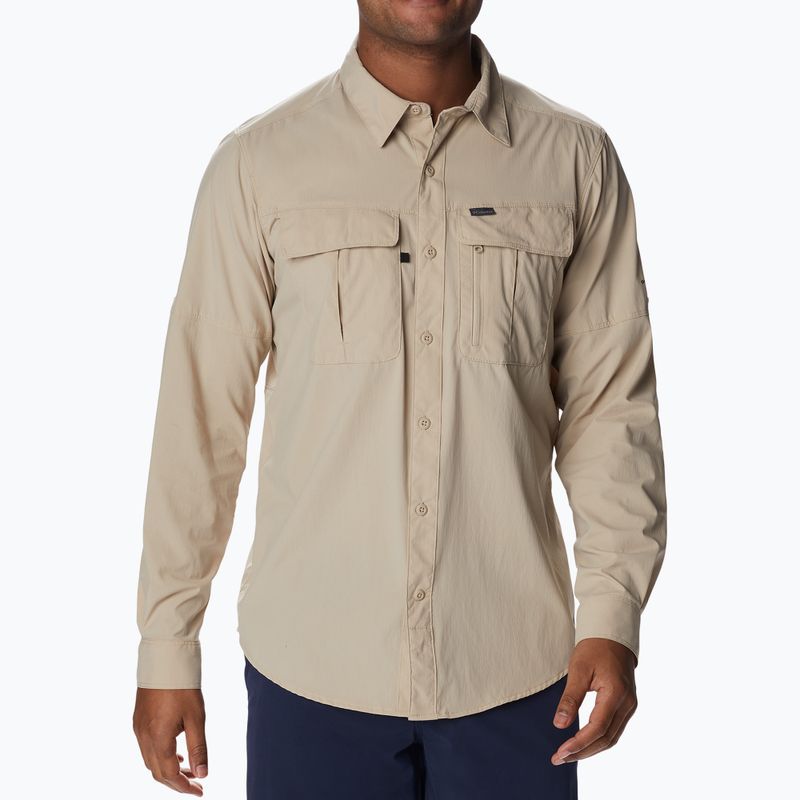 Tricou pentru bărbați Columbia Newton Ridge II LS bej 2012971