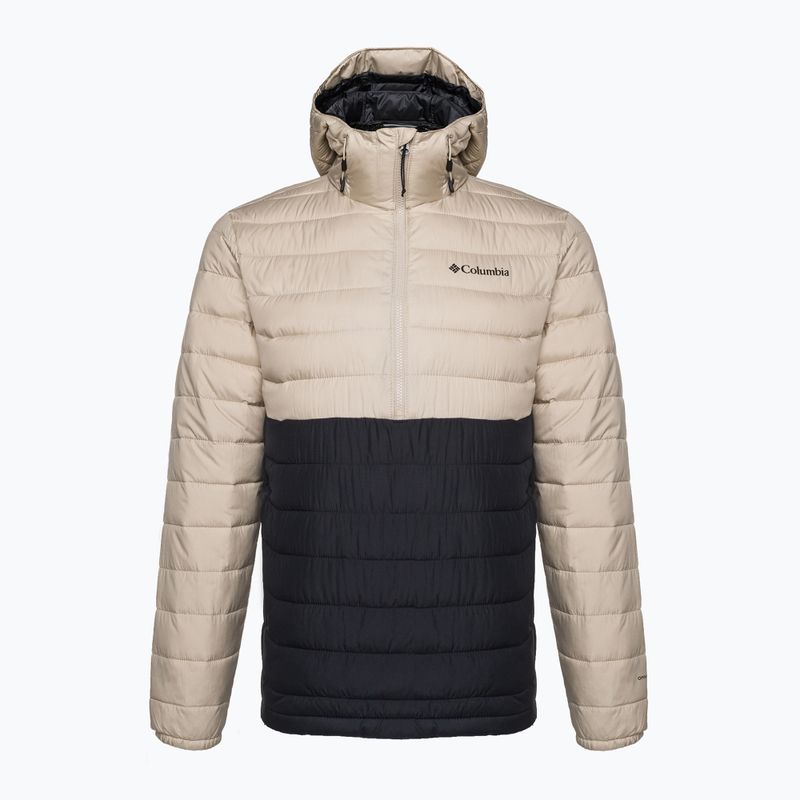 Columbia Powder Lite Anorak jachetă pentru bărbați în jos bej și negru 1957391
