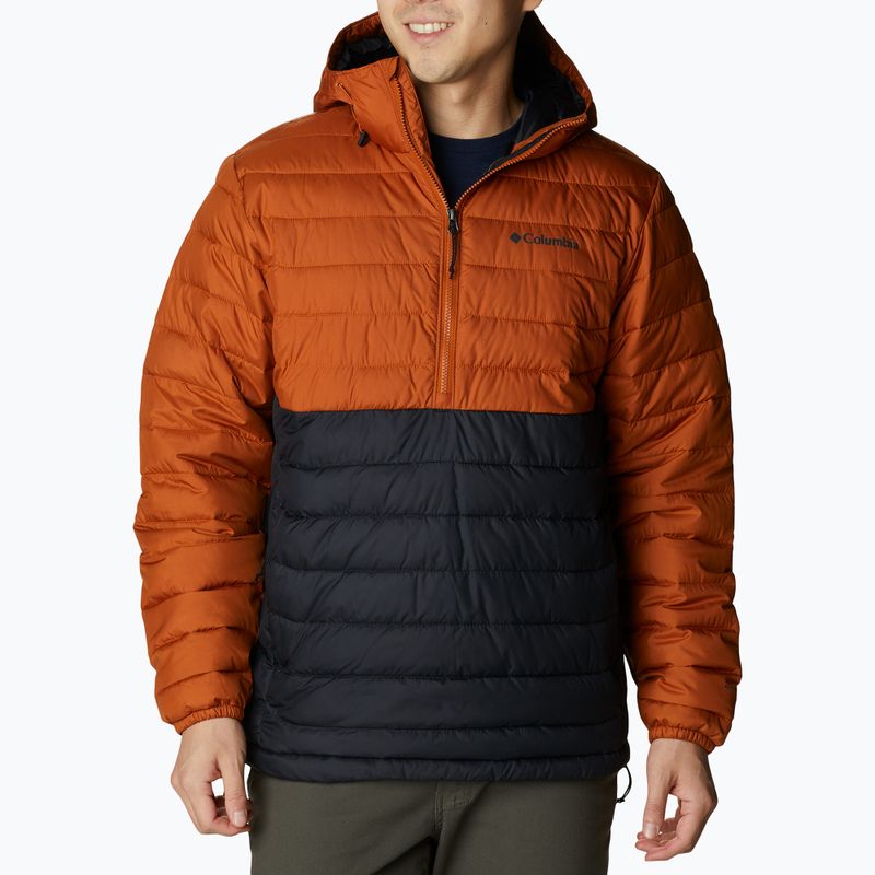 Columbia Powder Lite Anorak jachetă pentru bărbați în jos portocaliu și negru 6