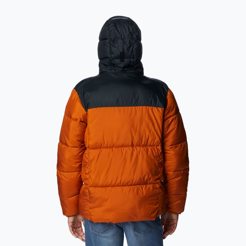 Jacheta Columbia Puffect cu glugă și glugă pentru bărbați Orange 2008413 2