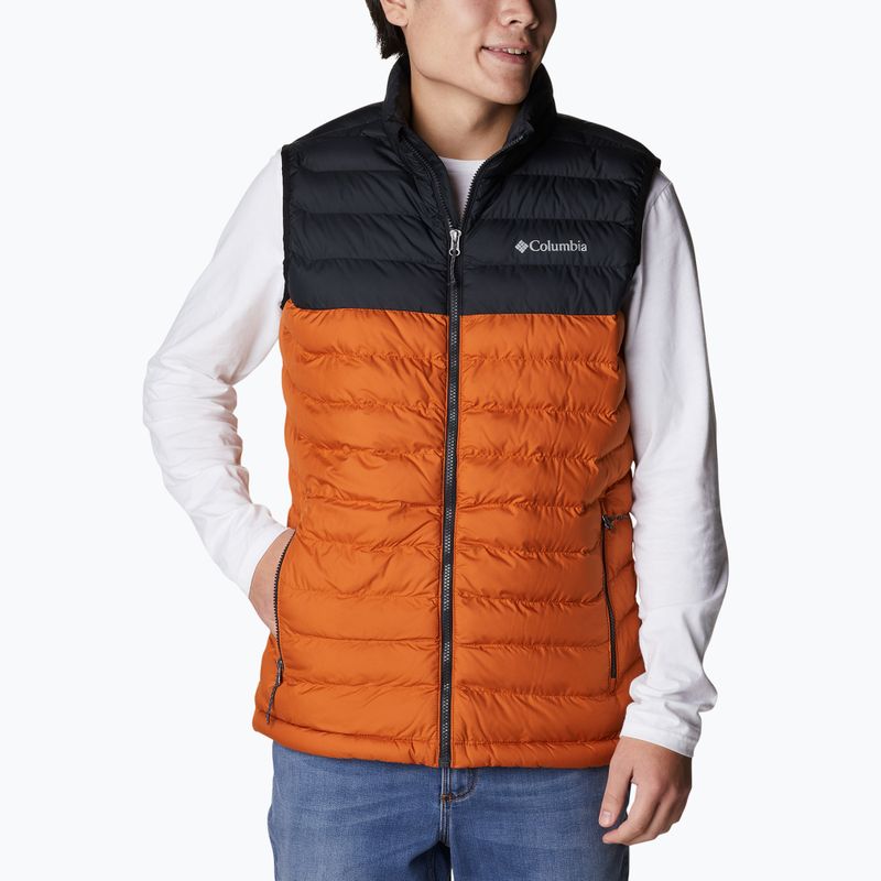 Columbia Powder Lite pentru bărbați de drumeție fără mâneci maro 1748031