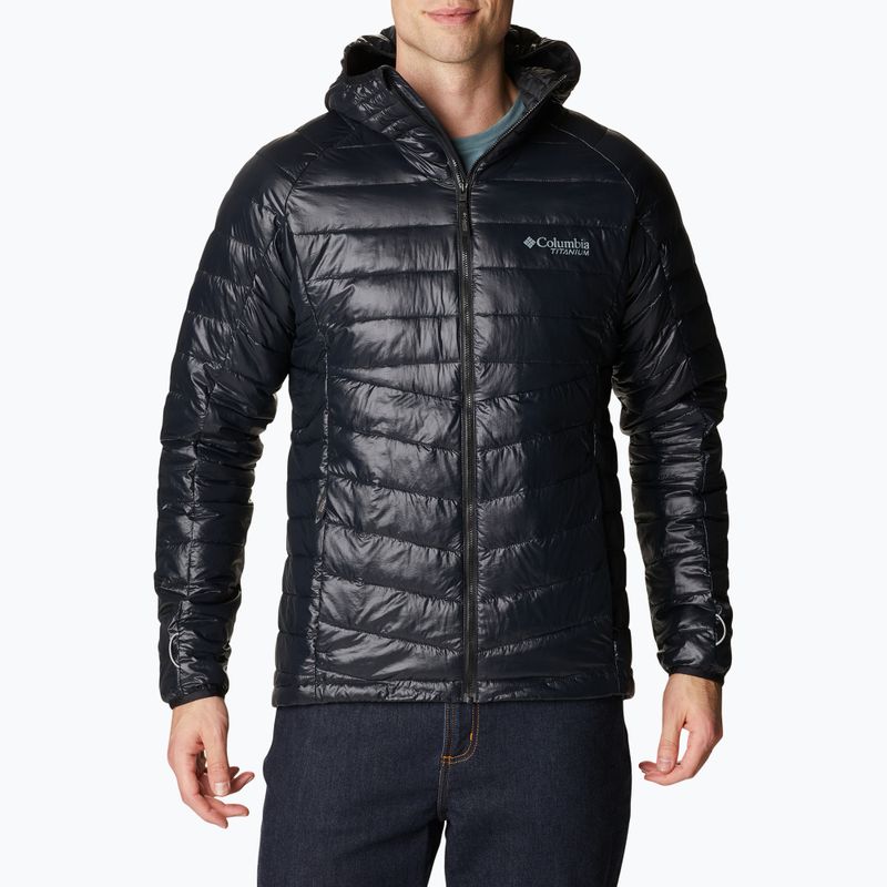 Columbia Platinum Peak Hooded jachetă de bărbați cu glugă neagră 2008611