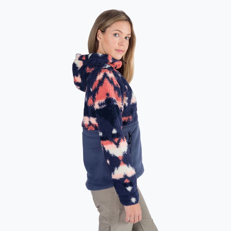Columbia pentru femei Winter Pass Sherpa Sherpa Hanorac cu glugă bluză fleece albastru marin 2013293 2