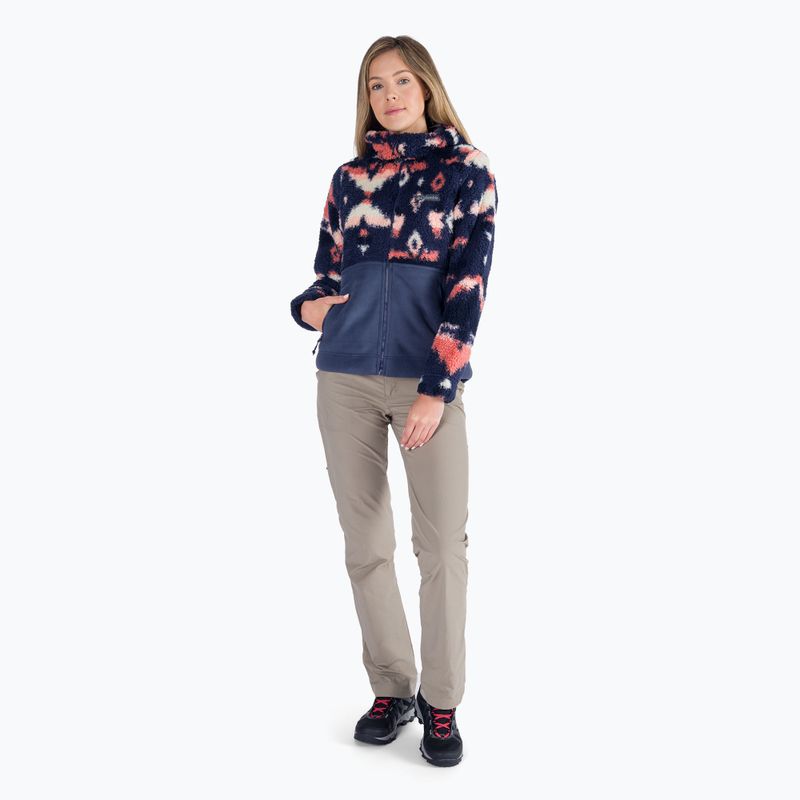 Columbia pentru femei Winter Pass Sherpa Sherpa Hanorac cu glugă bluză fleece albastru marin 2013293 7