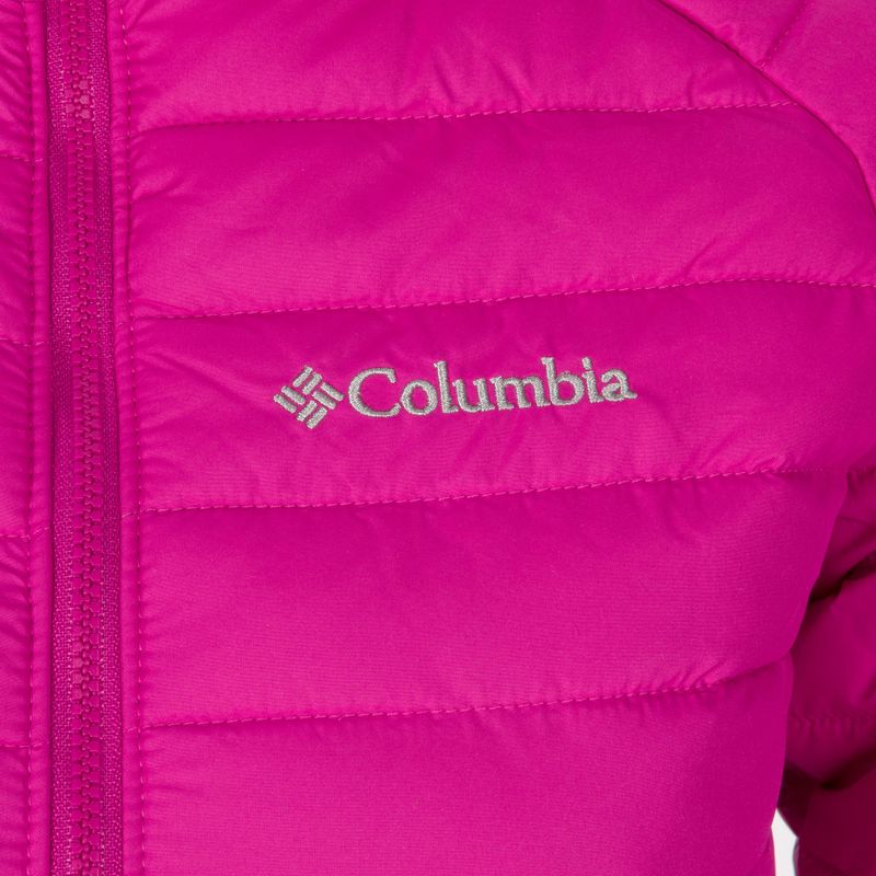 Columbia Powder Lite jachetă cu glugă cu glugă roz pentru copii 1802931 3