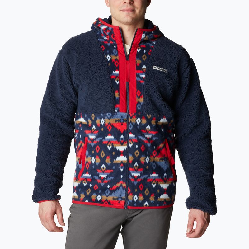 Bărbați Columbia Backbowl Sherpa fleece sweatshirt albastru marin 1952403
