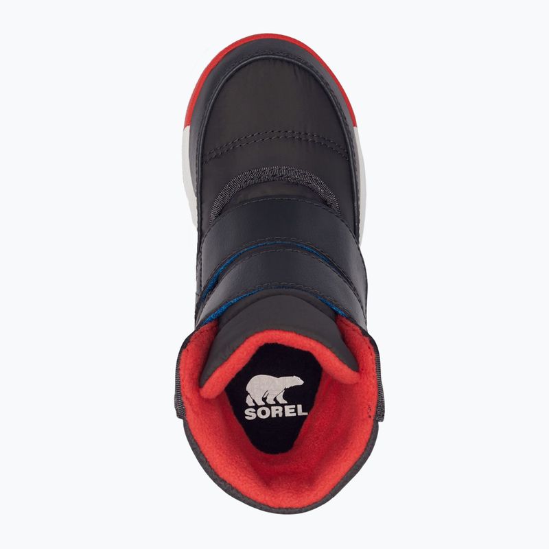 Sorel Whitney II Strap Wp jet/poppy red cizme de trekking pentru copii 11