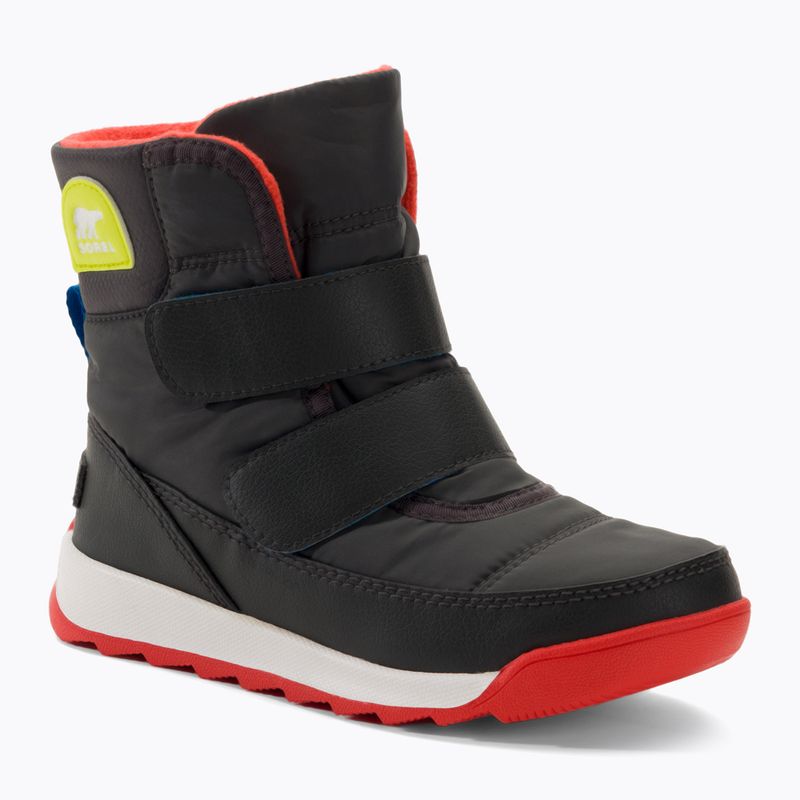 Sorel Whitney II Strap Wp jet/poppy red cizme de trekking pentru copii