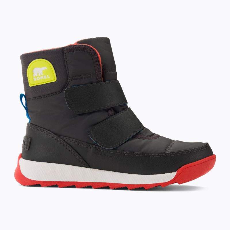 Sorel Whitney II Strap Wp jet/poppy red cizme de trekking pentru copii 2