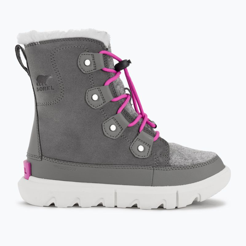 Ghete junior Sorel Sorel Explorer Lace quarry/bright lavender 2