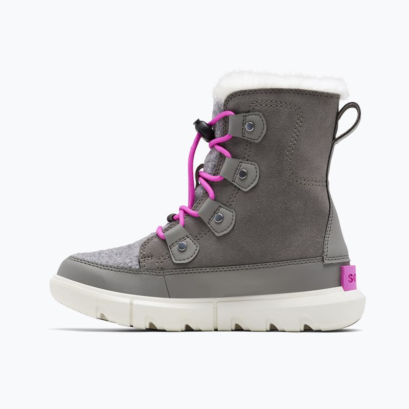Ghete junior Sorel Sorel Explorer Lace quarry/bright lavender 8
