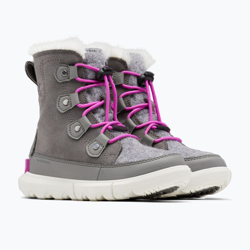 Ghete junior Sorel Sorel Explorer Lace quarry/bright lavender 9