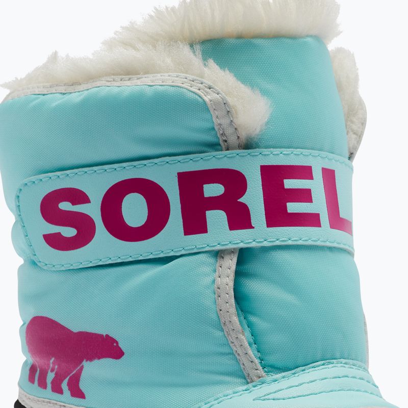 Ghete pentru copii Sorel Snow Commander ocean surf/cactus pink 12