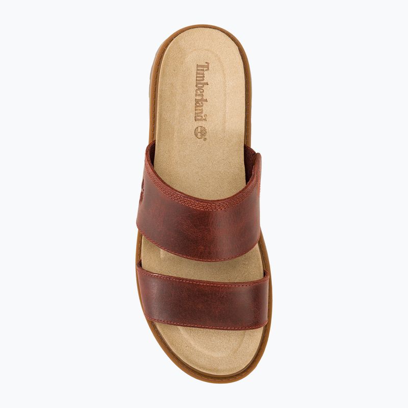 Timberland Clairemont Way femei Clairemont Way flip-flops de culoare roșu închis plin de cereale 5