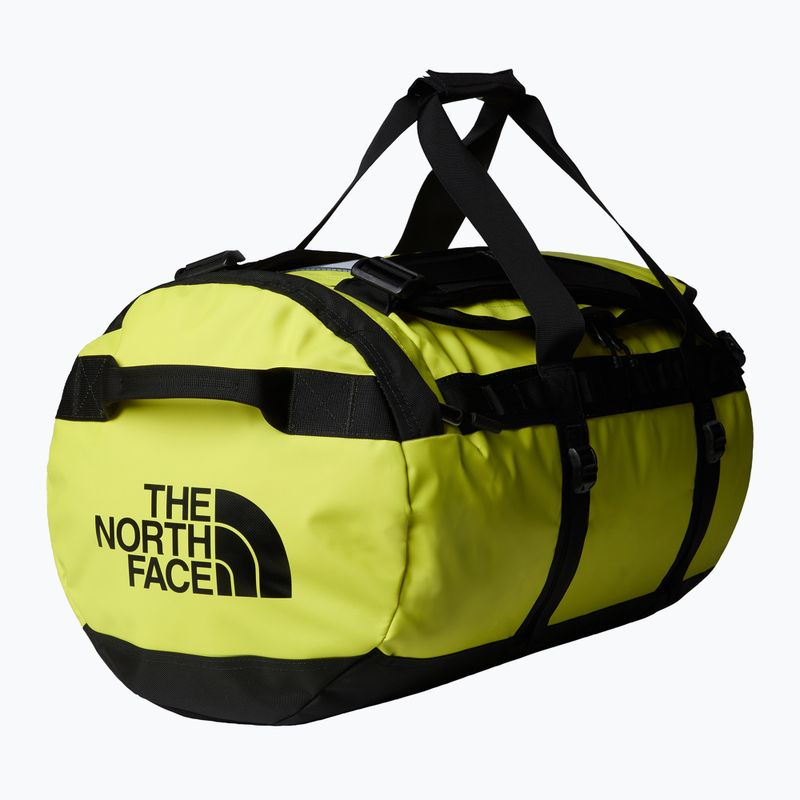 Geantă de călătorie The North Face Base Camp Duffel M 71 l sulphur spring green/tnf black