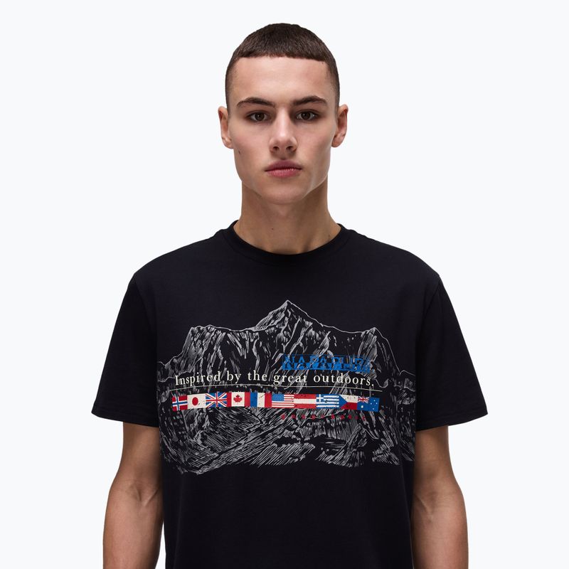 Tricou pentru bărbați Napapijri S-Turin 1 black 041 3