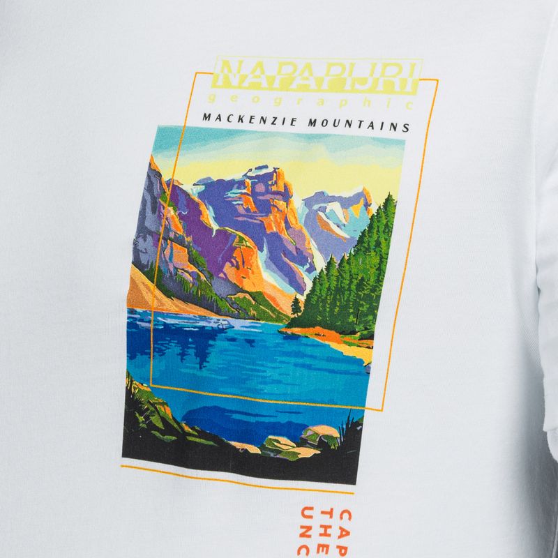 Tricou pentru bărbați Napapijri S-Canada brightwhite