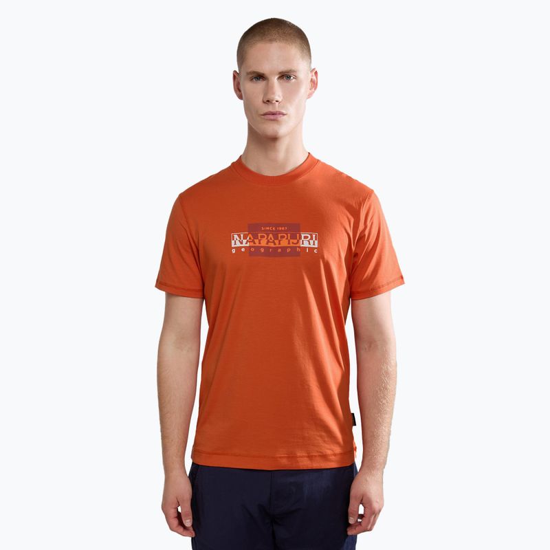 Tricou pentru bărbați Napapijri S-Smallwood orange burnt