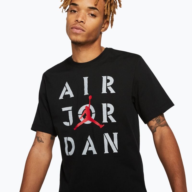 Tricou pentru bărbați Nike Jordan AJ5 Graphic black/white/gum red 4