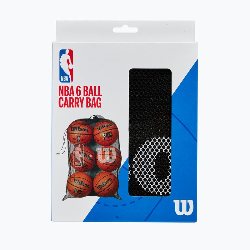 Sac pentru mingi Wilson NBA 6 Ball Mesh Carry black 2