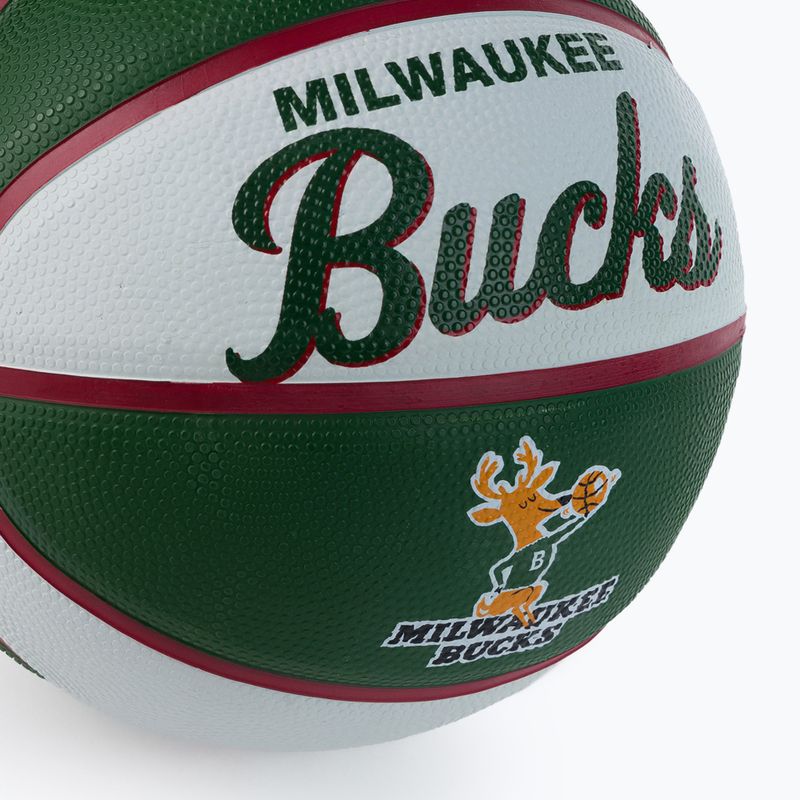 Mini baschet Wilson NBA Team Retro Mini Milwaukee Bucks verde WTB3200XBMIL 3