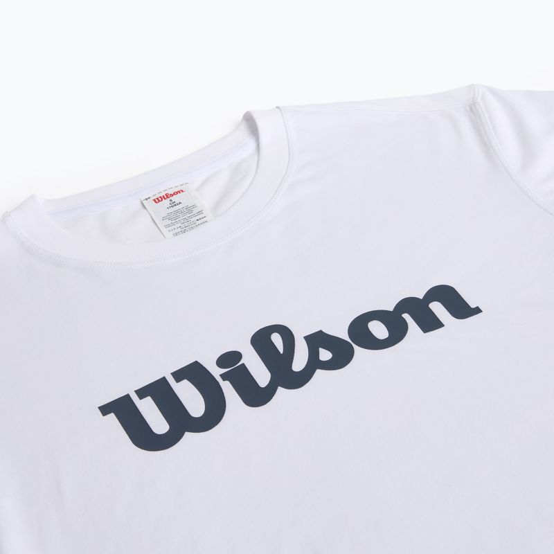 Tricou de tenis pentru bărbați Wilson Team Graphic alb strălucitor script 3