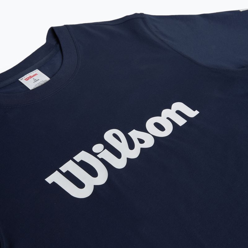 Cămașă de tenis Wilson Team Graphic classic navy script pentru bărbați 3