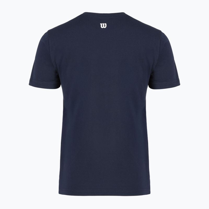 Tricou de tenis pentru femei Wilson Team Graphic Script W classic navy script 2