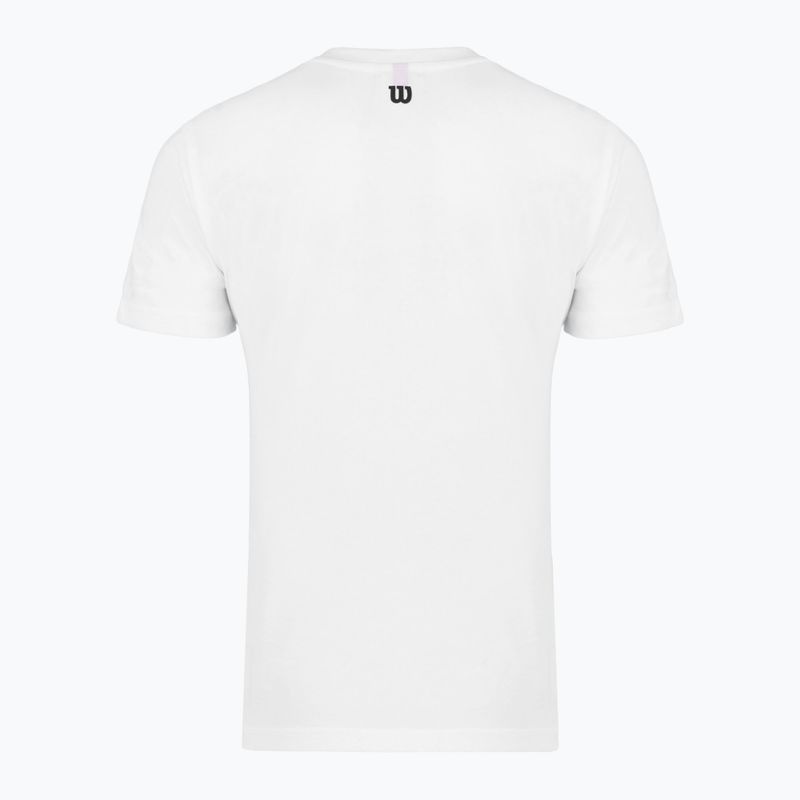 Tricou de tenis pentru femei Wilson Team Graphic Script W scris alb strălucitor 2