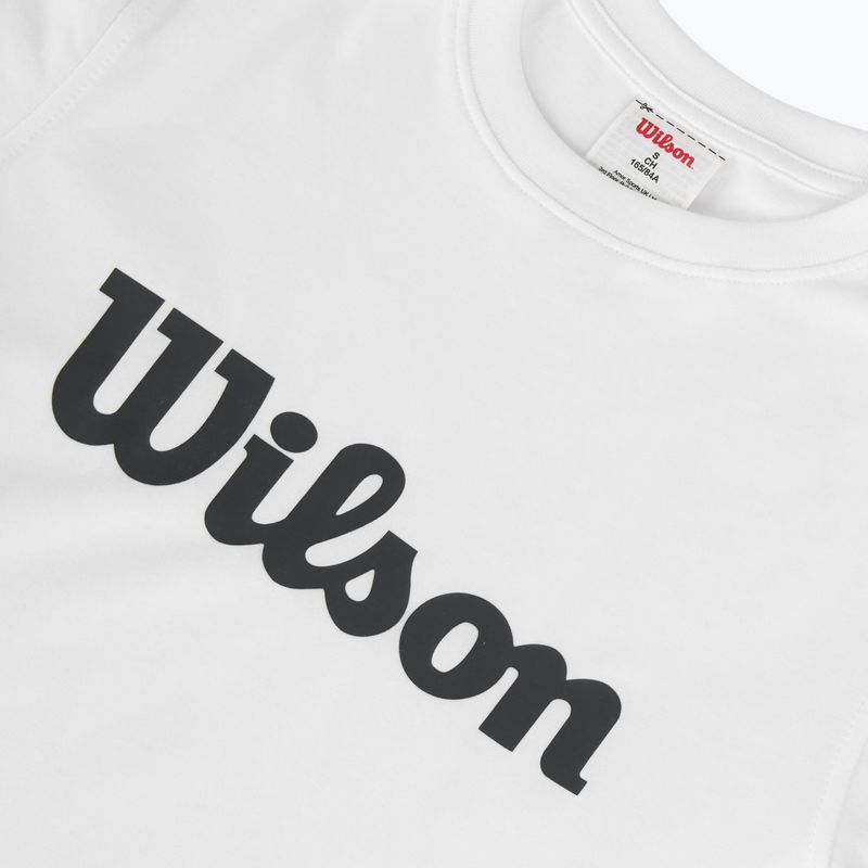 Tricou de tenis pentru femei Wilson Team Graphic Script W scris alb strălucitor 3