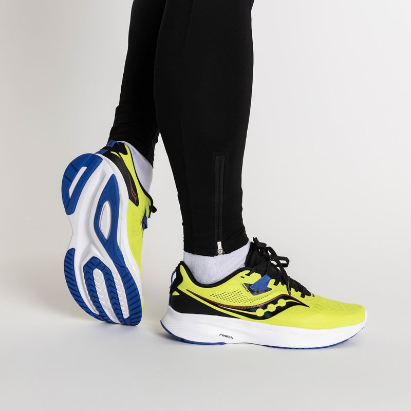 Bărbați Saucony Guide 15 acid / albastru o dată pantofi de alergare 2