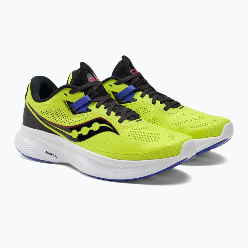 Bărbați Saucony Guide 15 acid / albastru o dată pantofi de alergare 4