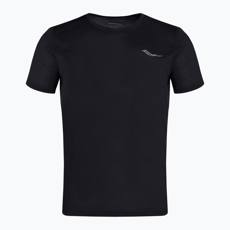 Tricou de alergare pentru bărbați Saucony Stopwatch negru SAM800278-BK