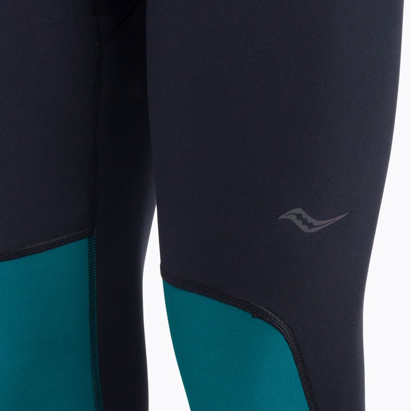 Colanți de alergare Saucony Solstice Tight pentru bărbați, negru și albastru marin SAM800299-LN 4