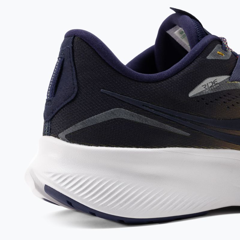 Saucony Ride 15 pantofi de alergare pentru bărbați albastru marin și galben S20729-65 8