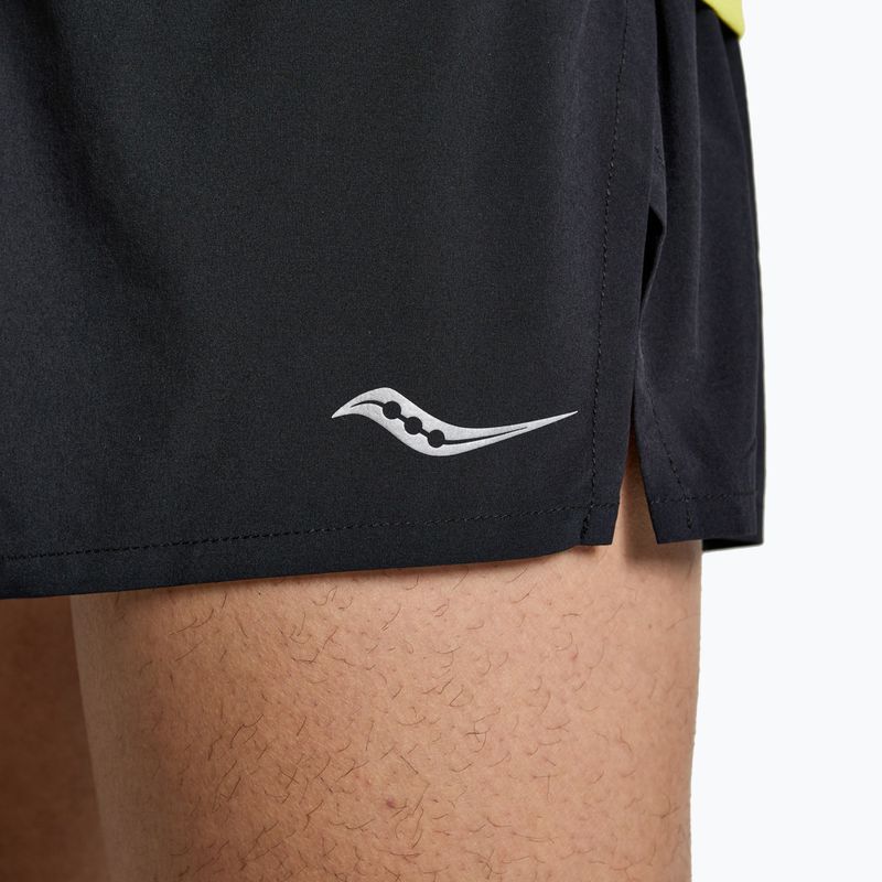 Pantaloni scurți de alergare bărbați Saucony Outpace 2.5" Split negru SAM800326-BK 3