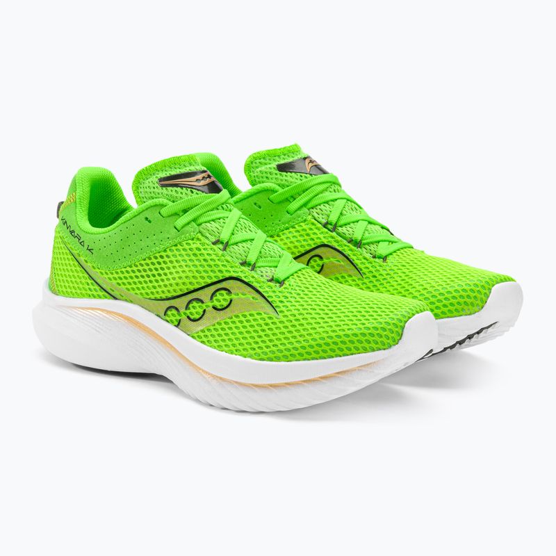 Bărbați Saucony Kinvara 14 slime / aur pantofi de alergare 5