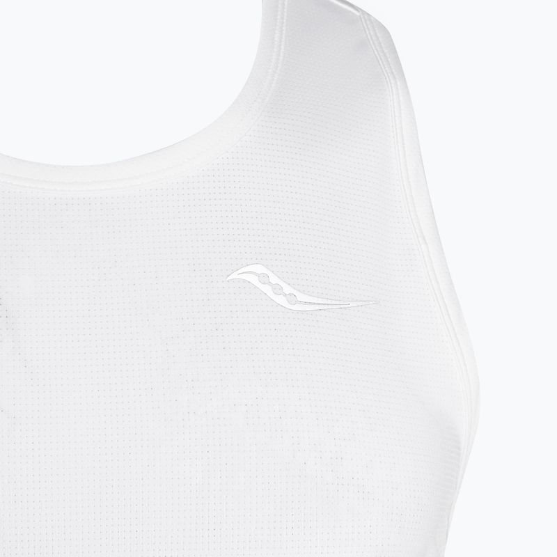 Tank top de alergare pentru bărbați Saucony Stopwatch Singlet white 3
