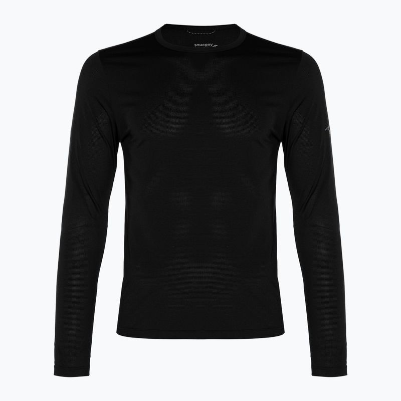 Longsleeve de alergare pentru bărbați Saucony Stopwatch black