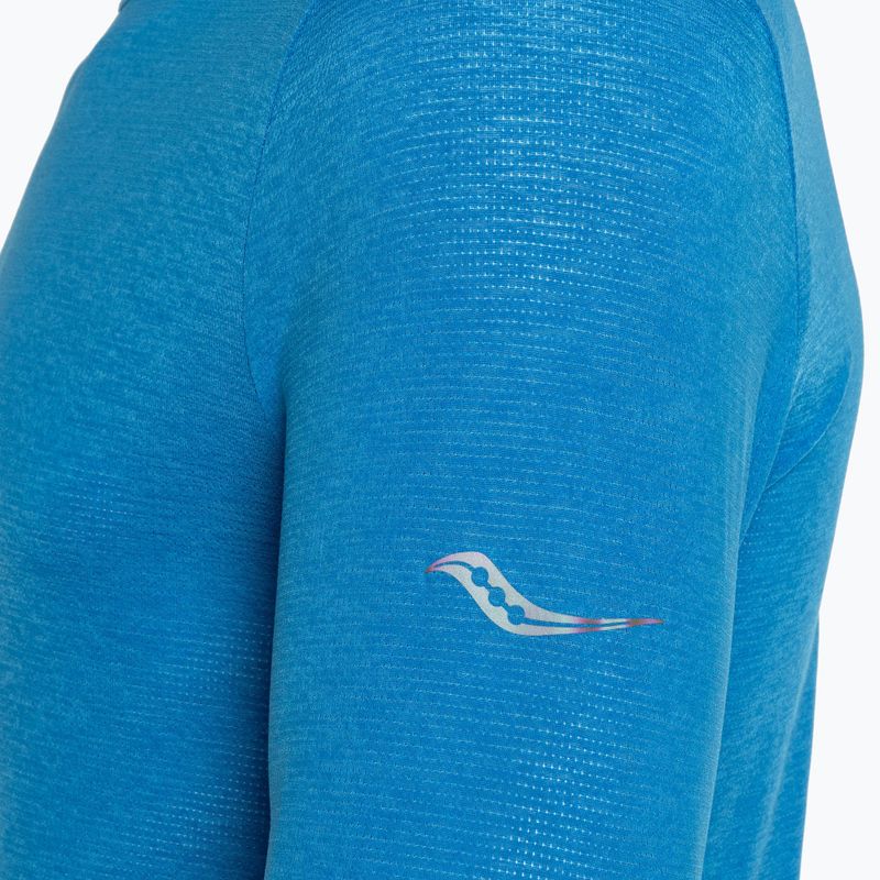 Longsleeve de alergare pentru bărbați Saucony Stopwatch cobalt heather 4