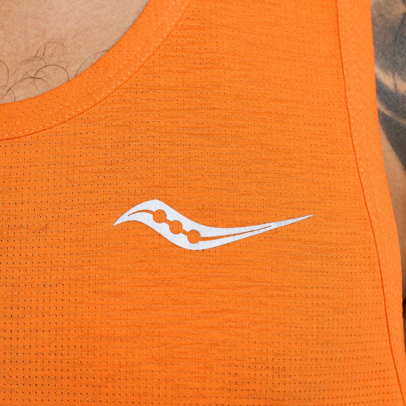 Tank top de alergare pentru bărbați Saucony Stopwatch Singlet pepper heather 4