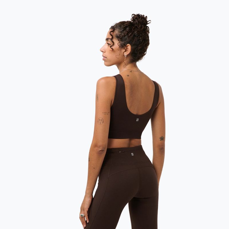 Sutien de antrenament Sweaty Betty Stamina Seamless Scoop espresso brown 3