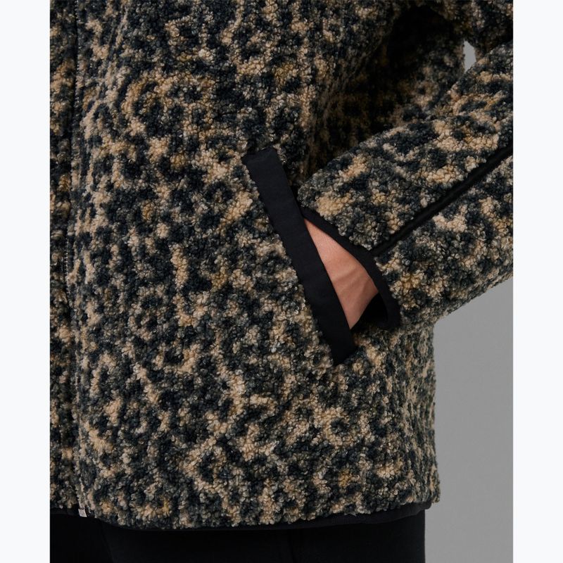 Bluză pentru femei Sweaty Betty Plush Contrast Zip Up Fleece brown ink leopard print 6