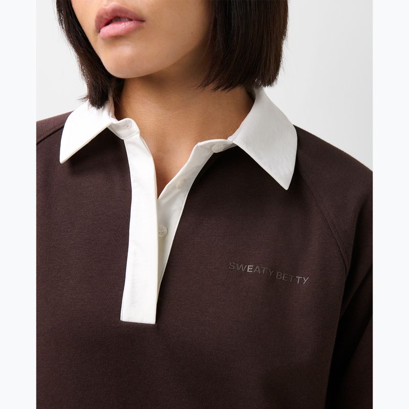 Bluză pentru femei Sweaty Betty Revive Rugby espresso brown 5