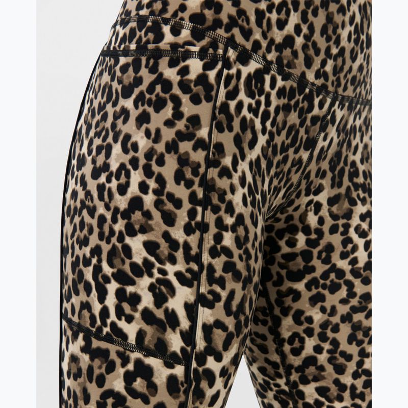 Colanți de antrenament pentru femei Sweaty Betty Power Piping Workout 7/8 brown ink leopard print 6