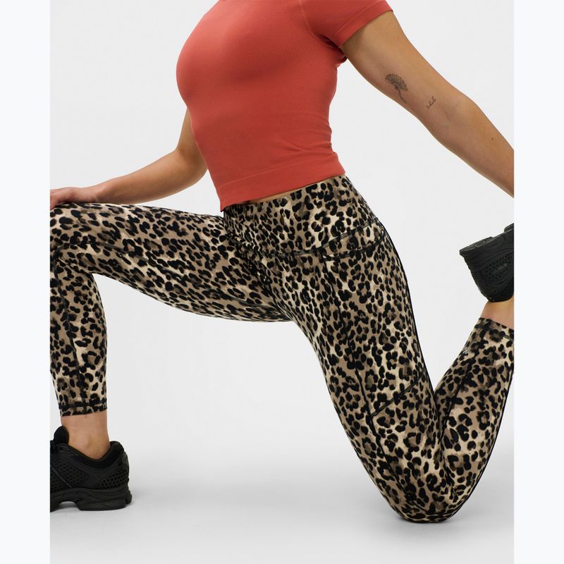Colanți de antrenament pentru femei Sweaty Betty Power Piping Workout 7/8 brown ink leopard print 7