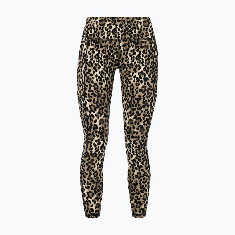 Colanți de antrenament pentru femei Sweaty Betty Power Piping Workout 7/8 brown ink leopard print 8