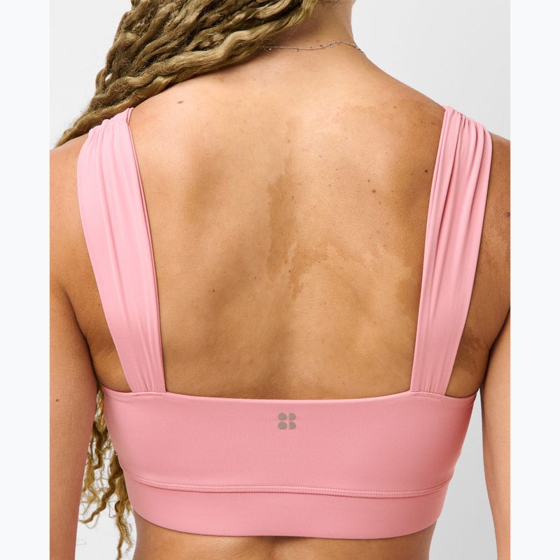 Sutien de antrenament Sweaty Betty Ultimate Studio Ruched dark deco pink 4