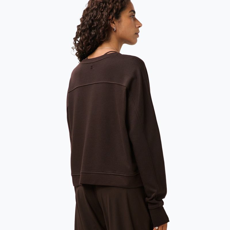 Bluză pentru femei Sweaty Betty After Class Yoke Crop espresso brown 3